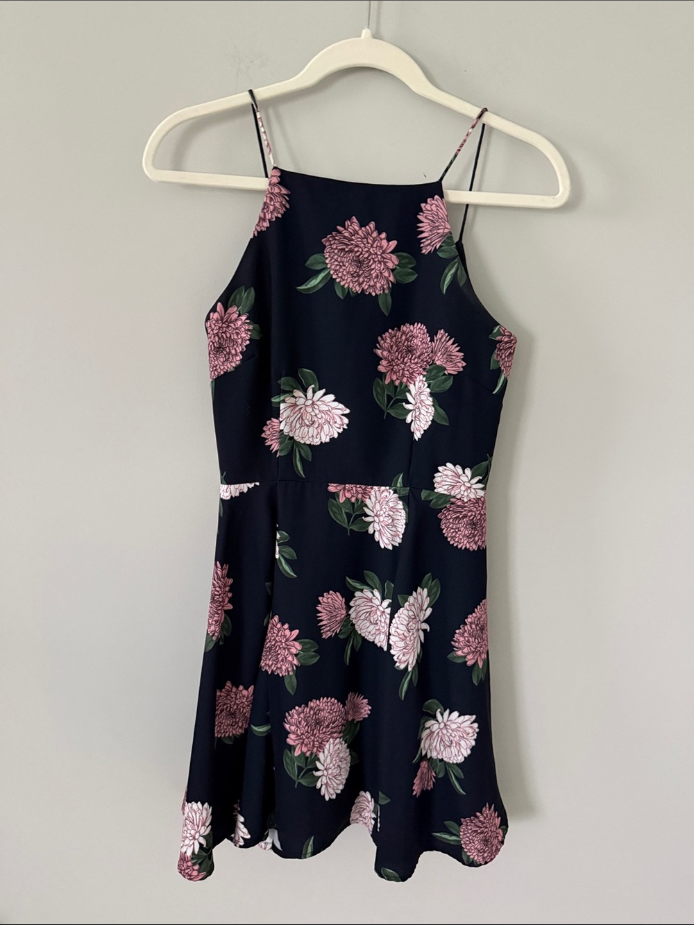 KEEPSAKE the Label Navy Floral Mini Dress with Pink Blooms